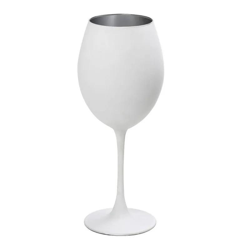 Ποτήρι Κρασιού Κολωνάτο 550ml Espiel Maya White Silver RAB321K6