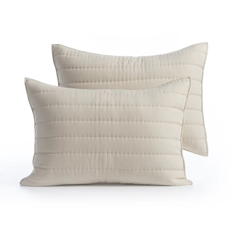Ζεύγος Μαξιλαροθήκες Καπιτονέ (52x72) Nef-Nef Homeware Colorfull Μπεζ