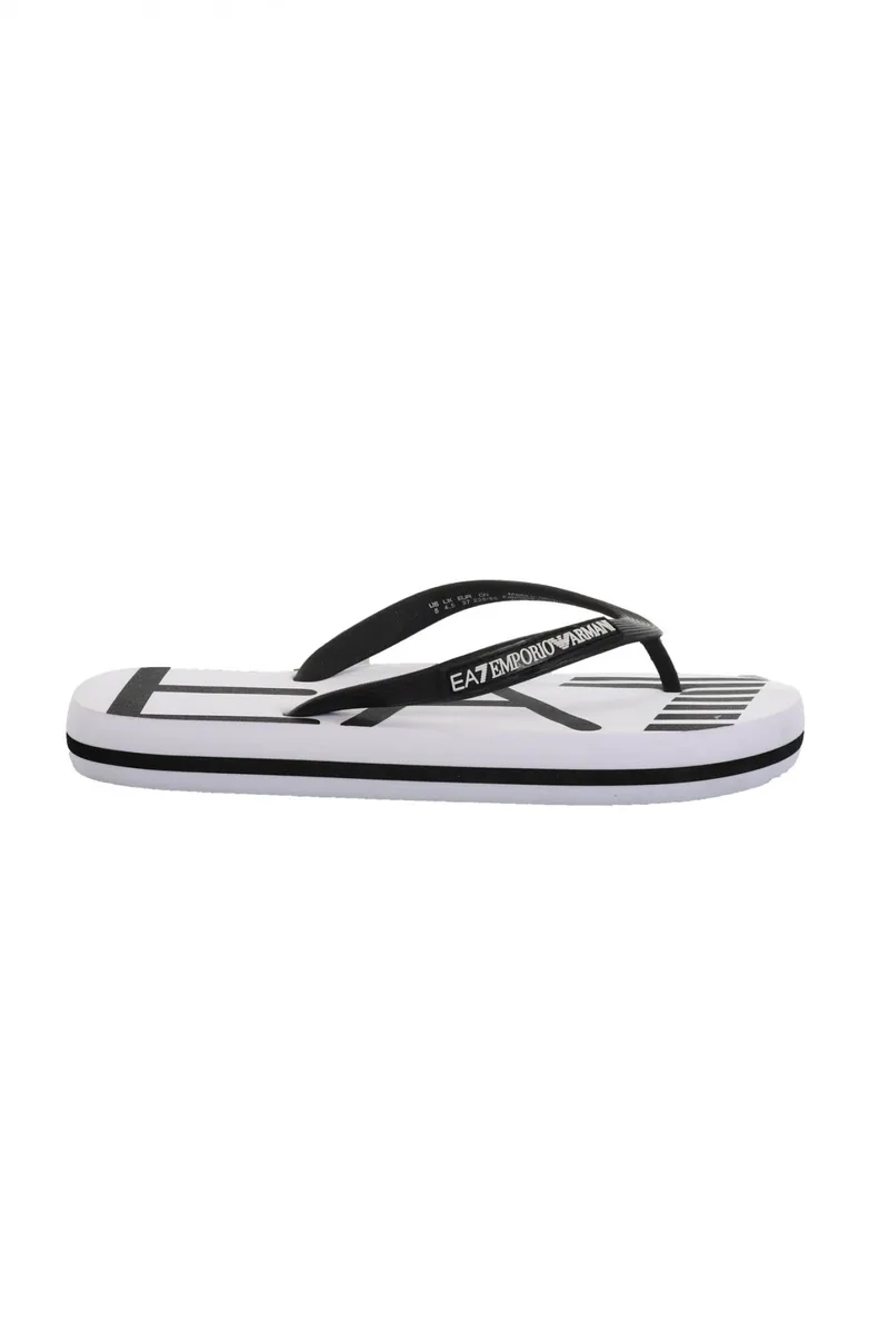 ARMANI 7 ΠΑΠΟΥΤΣΙΑ ΣΑΓΙΟΝΑΡΕΣ BEACHWEAR LOGO ΑΣΠΡΟ/ΜΑΥΡΟ