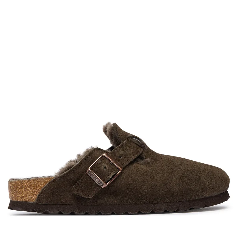 Παντόφλες Birkenstock Boston Fur 1020529 Καφέ