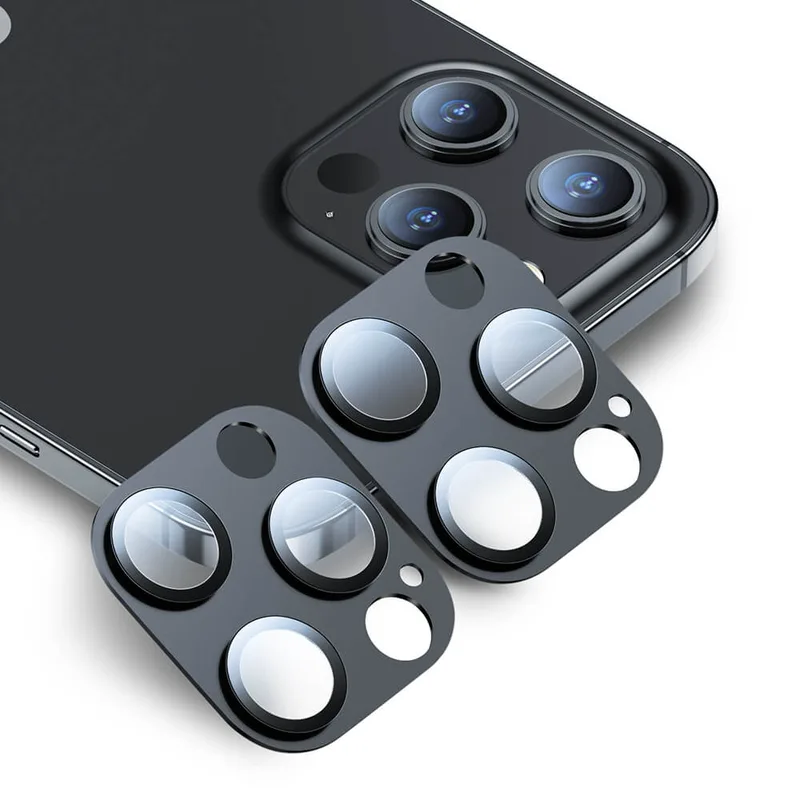 ESR Full Cover 9H Camera Glass iPhone 12 Pro Black (2-Pack)