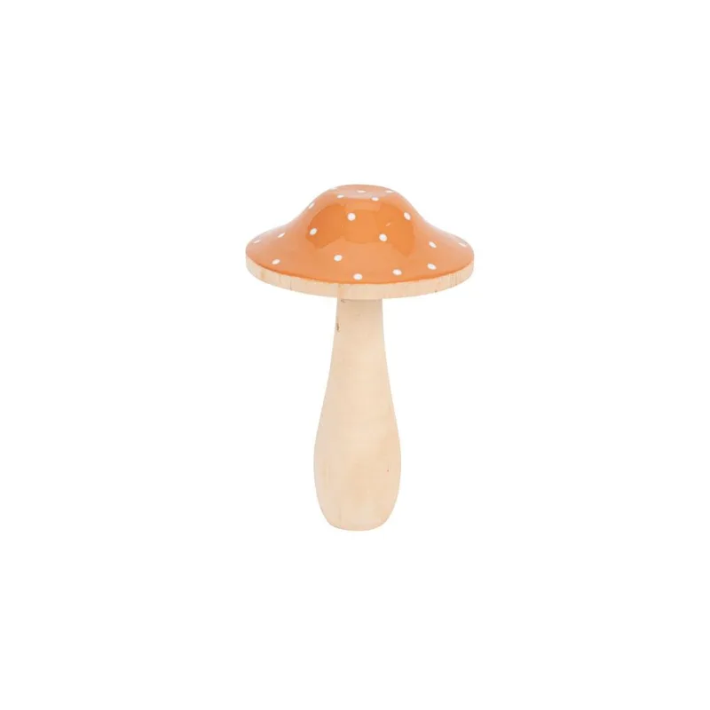 Beauty Home Μανιτάρι πουά ξύλο Με Σμάλτο Ø7.4 x 12 cm