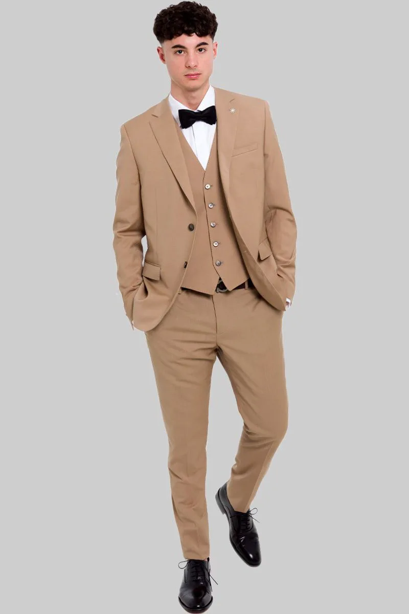 MANUEL RITZ Ανδρικό Three Piece Suit/Bez