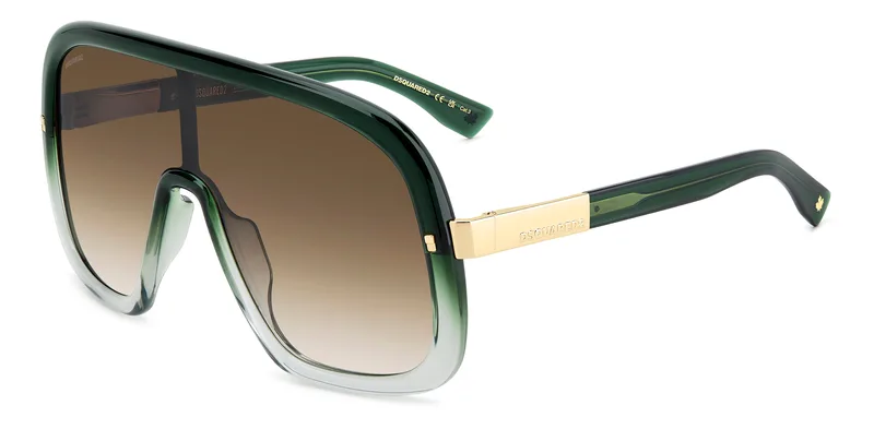 Sunglasses Dsquared2 Man D2-0119-S-1ED (99/00/135 mm) - Injected Green Frame, Brown Lenses, Category 3 UV400