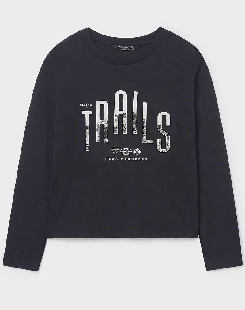 MAYORAL ΜΠΛΟΥΖΑ ΜΑΚΡΥΜΑΝΙΚΗ "TRAILS" 07007-030 Black