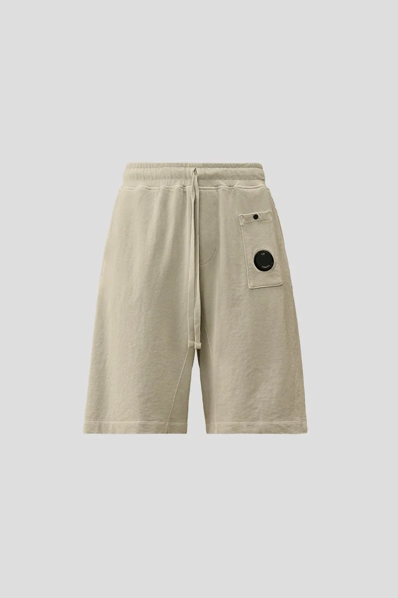 C.P. COMPANY Ανδρικό Γκρι Light Fleece Cargo Lens Shorts