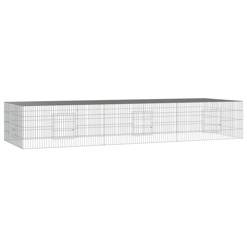 vidaXL Κλουβί Κουνελιών 3 Πάνελ 325x109x54 εκ. από Γαλβανισμένο Σίδερο
