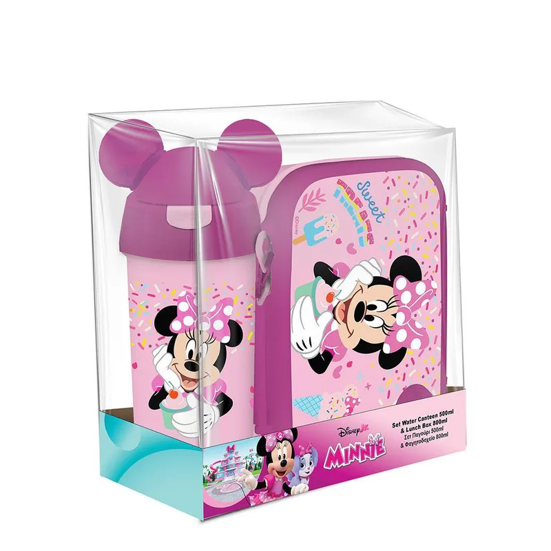 Σετ Φαγητοδοχείο και Παγούρι Minnie Mouse