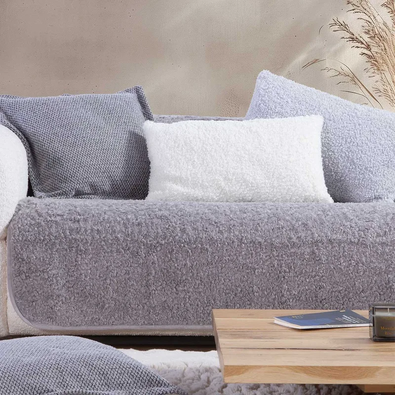 Ριχτάρι Καναπέ Τριθέσιου Μπουκλέ (150x300) Nef-Nef Homeware Vanjel Silver