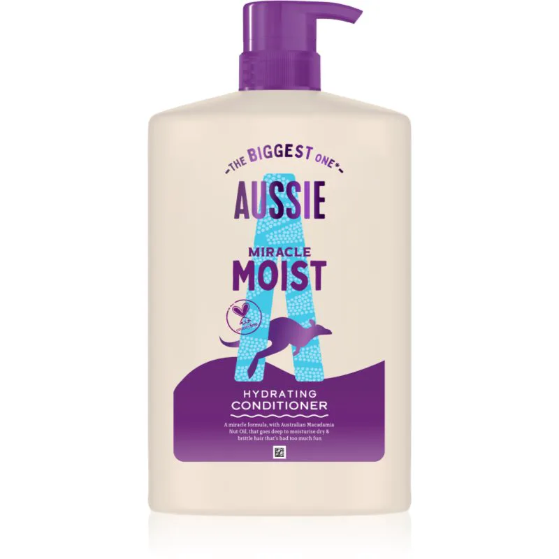 Aussie Miracle Moist ενυδατικό μαλακτικό για ξηρά και κατεστραμμένα μαλλιά 1000 ml