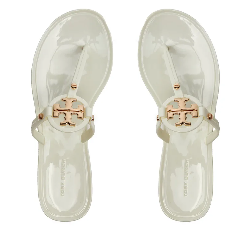 Σαγιονάρες Tory Burch Mini Miller Flat Thong 51148678 Λευκό