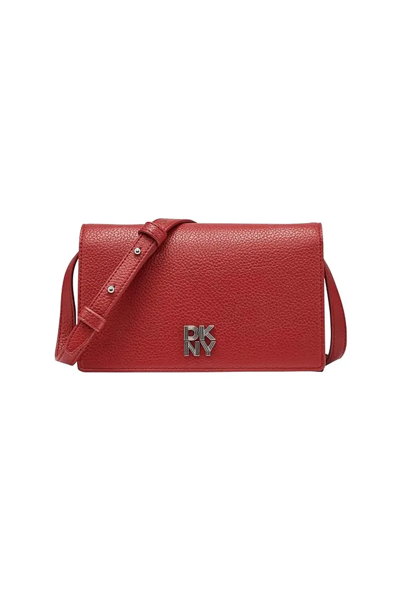 DKNY γυναικείο τσαντάκι clutch με μεταλλικό λογότυπο "Etta" - R445AH95 Κόκκινο