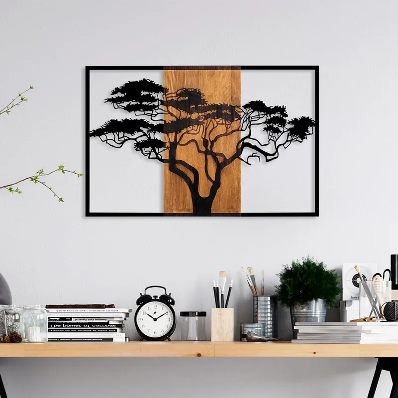 Ξύλινο Διακοσμητικό Τοίχου Acacia Tree - 388 891Tnl3153 90x58 cm
