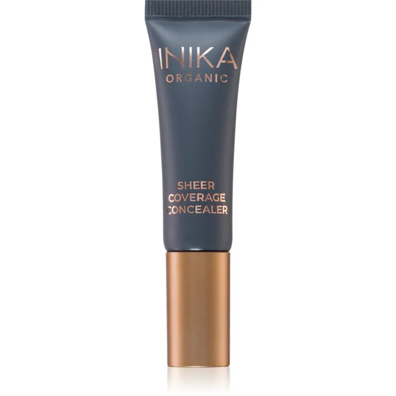 INIKA Organic Sheer Coverage κρεμμώδης καλυπτικός διορθωτής για την αντιμετώπιση μαύρων κύκλων κάτω από τα μάτια απόχρωση Porcelain 10 ml