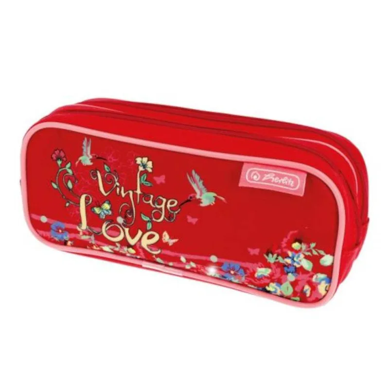 Herlitz Κασετίνα 2 θέσεων Vintage Love 21x6,5x9cm