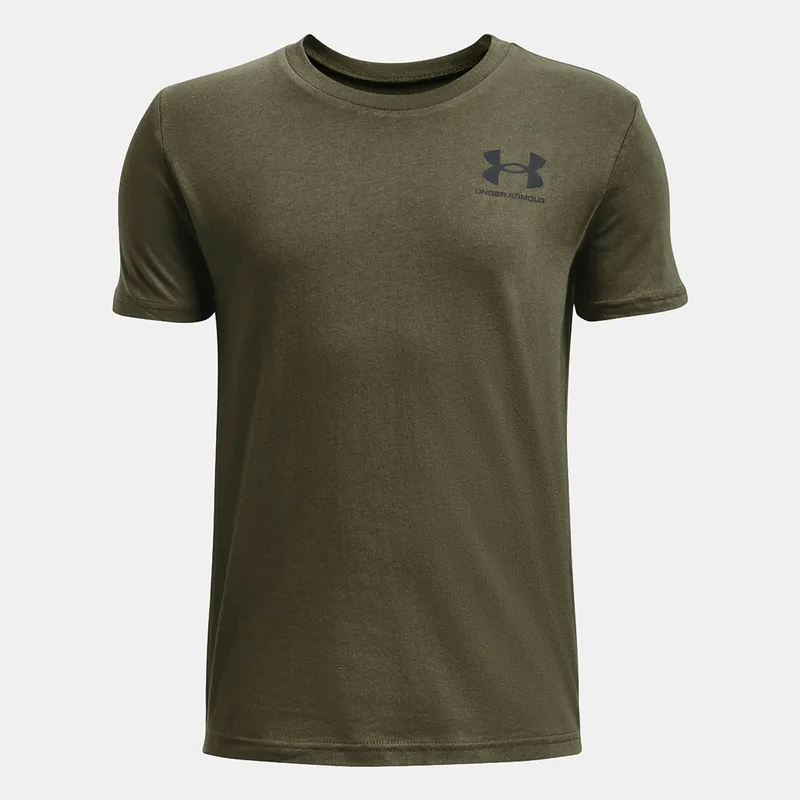 BOYS`UNDER ARMOUR SPORTSTYLE LEFT CHEST LOGO T-SHIRT ΧΑΚΙ