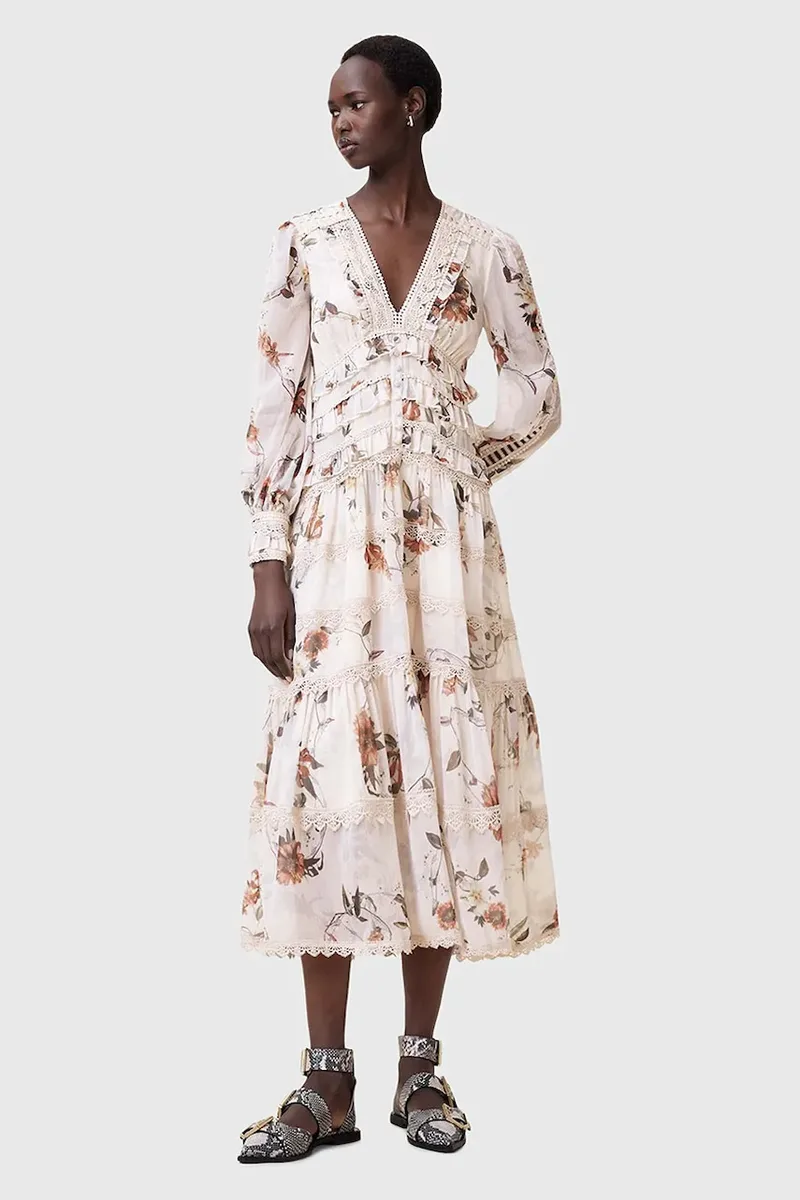 AllSaints Φόρεμα AllSaints ZORA MIDI