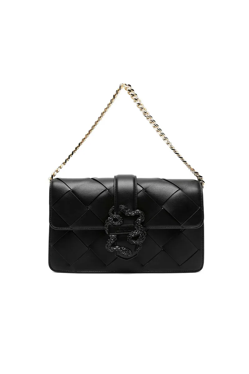 Just Cavalli γυναικεία τσάντα ώμου με αλυσίδα - 80RA4BM1ZSD88 Μαύρο