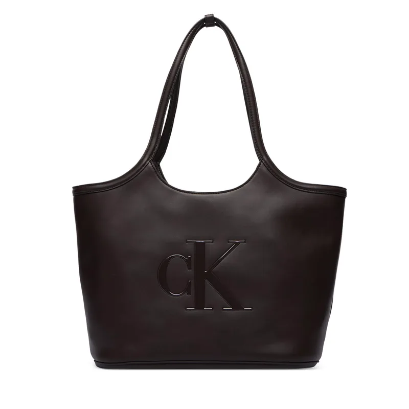 Τσάντα Calvin Klein Bold Ck Shopper LV04F3562G Μπορντό