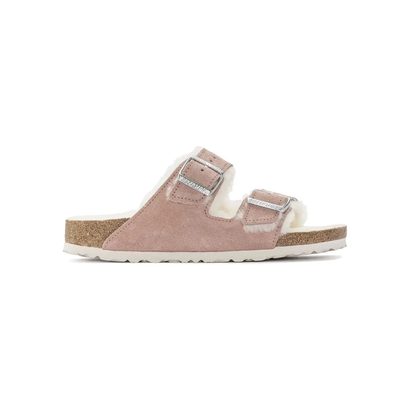 Σανδάλια χωρίς τακούνι BIRKENSTOCK Arizona Shearling Narrow - Ροζ Clay