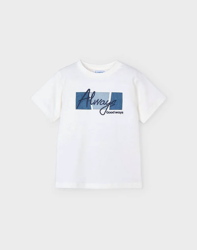 MAYORAL ΜΠΛΟΥΖΑ ΚΟΝΤΟΜΑΝΙΚΗ ΑΠΛΙΚΕ 03025A-094 Cream