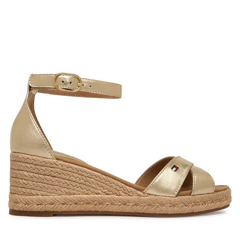 Εσπαντρίγιες Tommy Hilfiger Metalic Crossover Strap FW0FW09333 Χρυσό