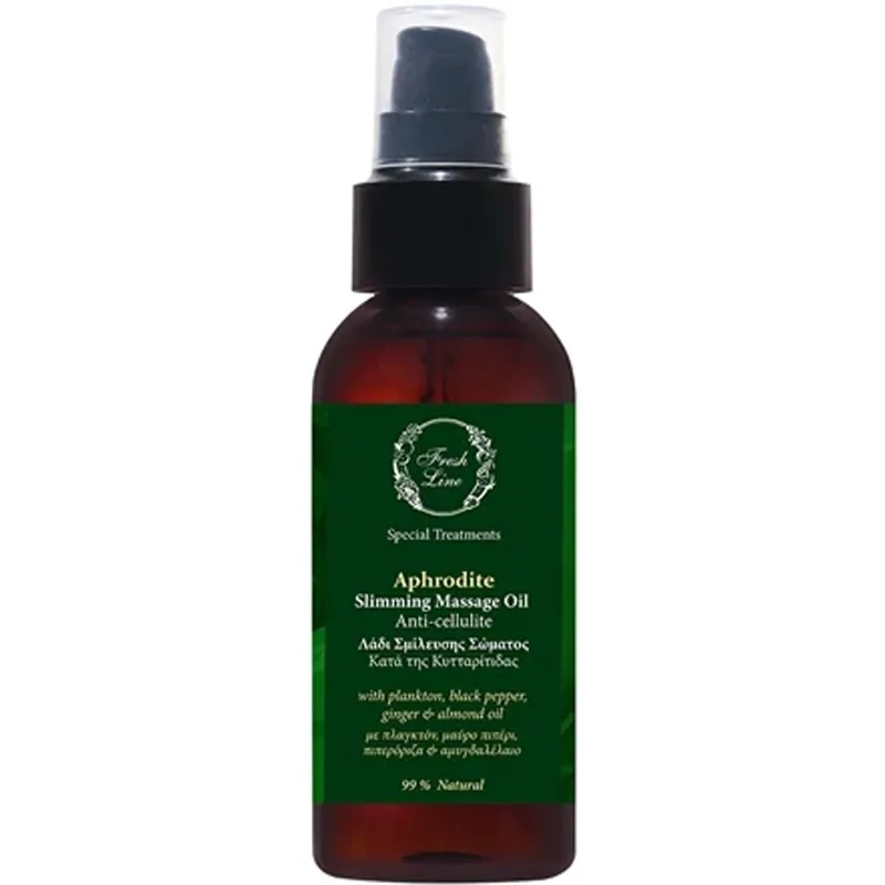 Fresh Line Special Treatments Aphrodite Anti-Cellulite Slimming Massage Oil Λάδι Μασάζ Αφροδίτη με Δράση Ενάντια της Κυτταρίτιδας για Σμίλευση Σώματος με Έλαια Αμυγδάλου & Ηλίανθου 100ml