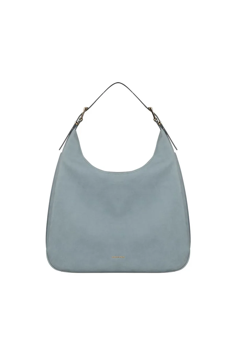 Michael Kors γυναικεία δερμάτινη τσάντα hobo "Nolita Large" - 30F4GY5H3T Μπλε Ανοιχτό