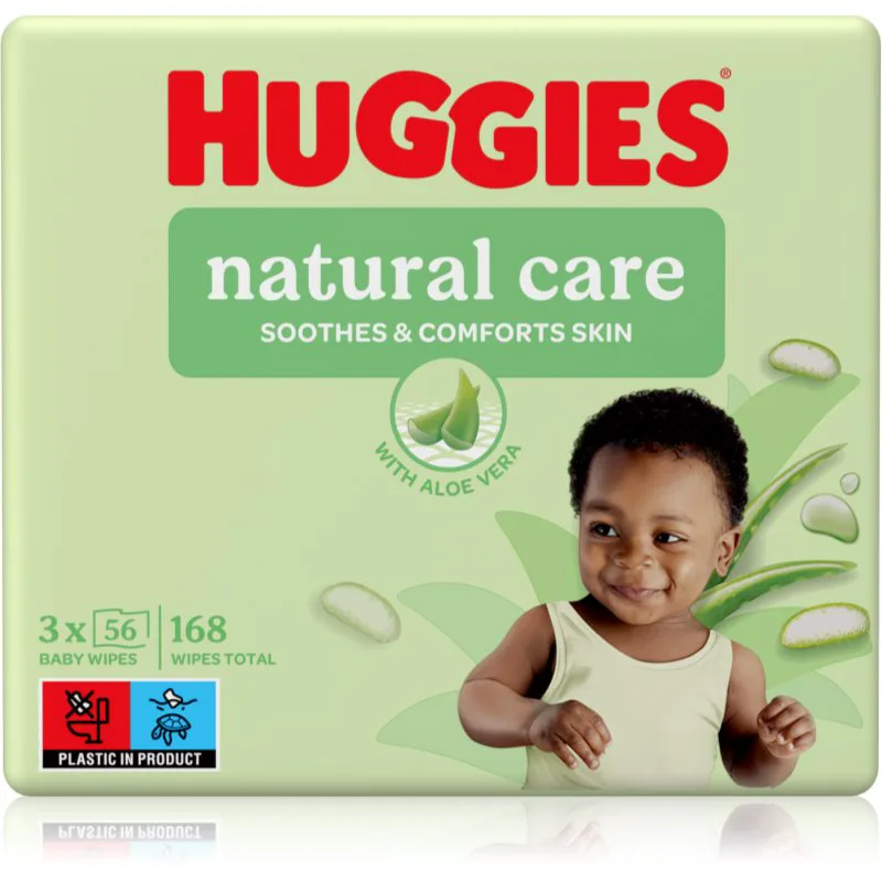Huggies Natural Care καθαριστικά μαντηλάκια 3x56 τμχ