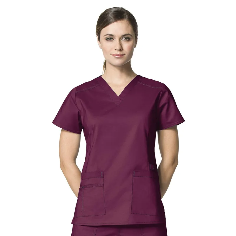 Μπλούζα Γυναικεία Yγειονομικών WonderFlex V-Neck Verity Wonderwink Wine