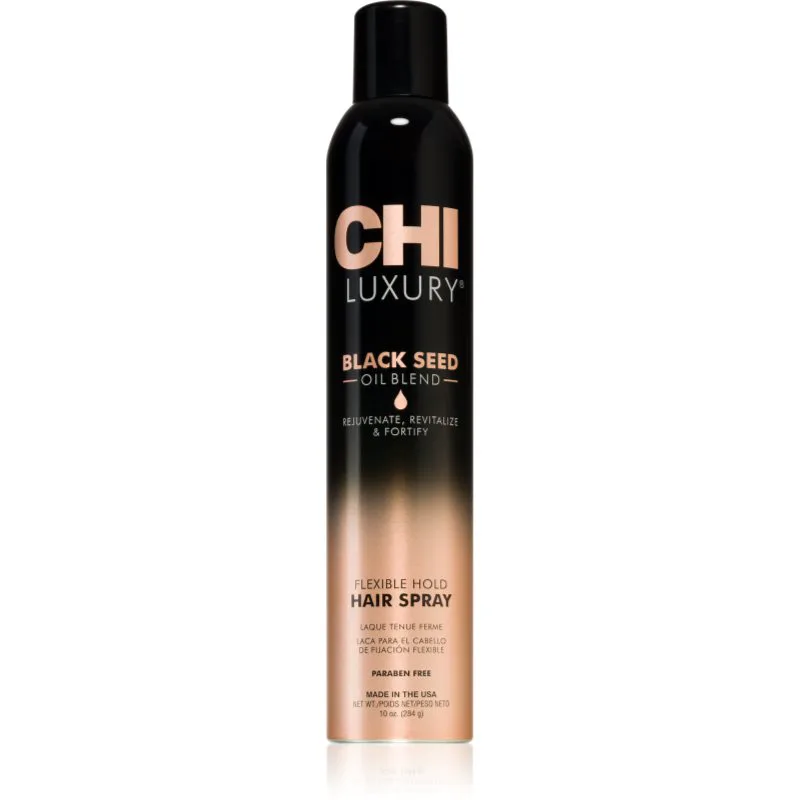 CHI Luxury Black Seed Oil Flexible Hold Hairspray λακ μαλλιών για ελαστικό κράτημα 284 ml