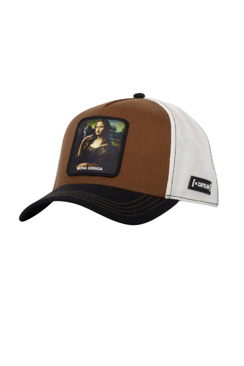 CAPSLAB Trucker Καπέλο Mona - Καφέ-CL/ART/1/PCT/MONA-BROWN