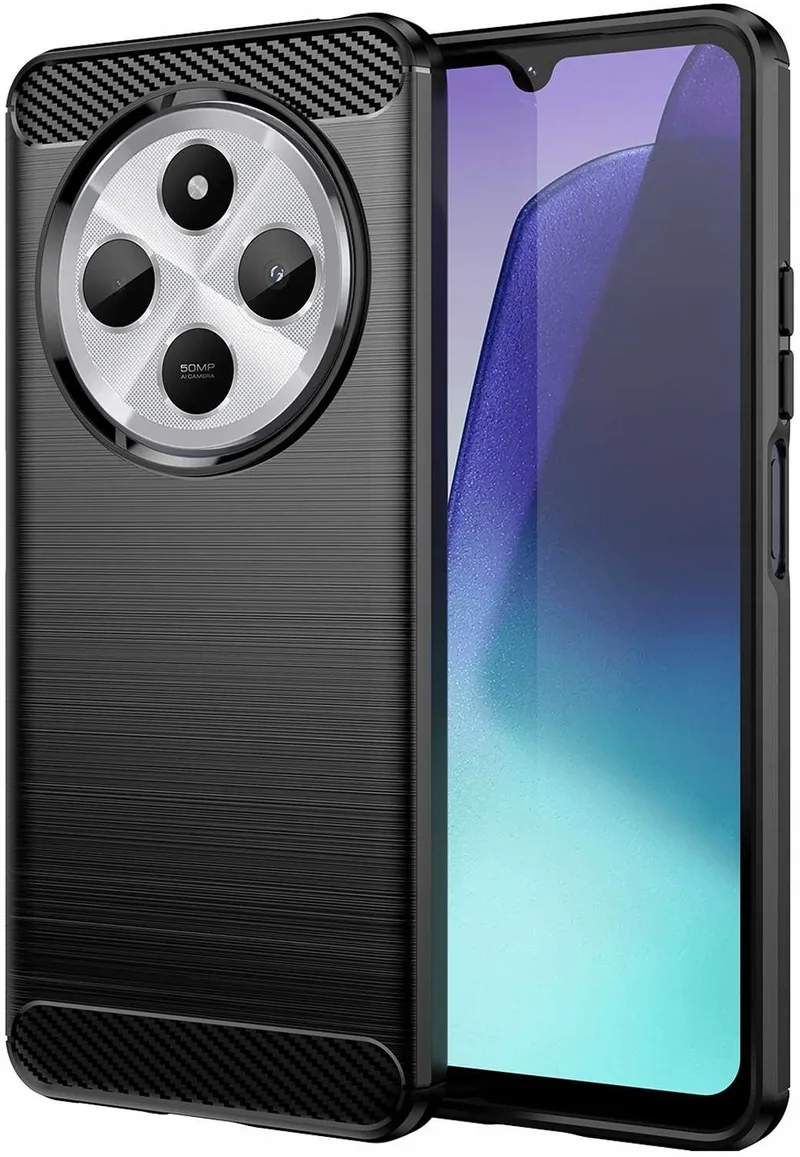 Θήκη Xiaomi Redmi 14C / Poco C75 Spacecase Carbon Σιλικόνης - Black (5905719113124)