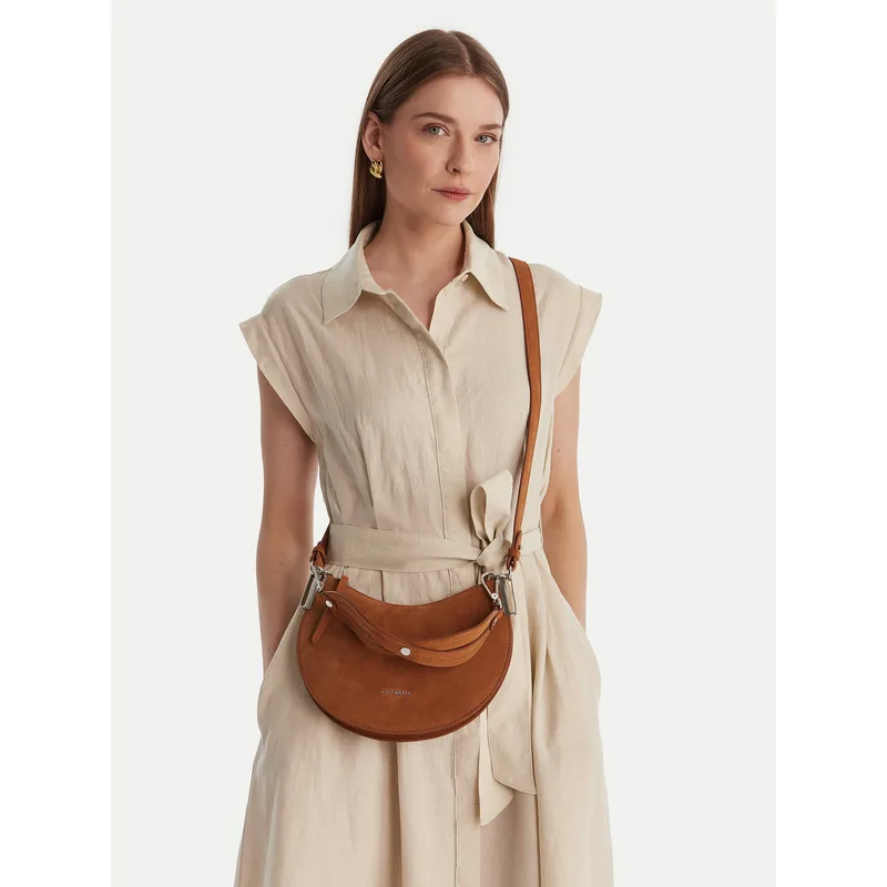 Τσάντα Coccinelle QKG Coccinellesunup Suede E1 QKG 13 03 01 Καφέ