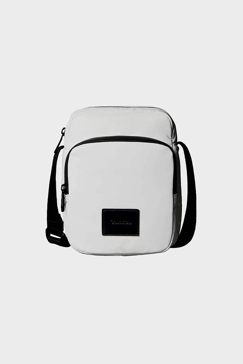 Calvin Klein ανδρικό τσαντάκι crossbody με ανάγλυφο λογότυπο - LV04D3200G Λευκό