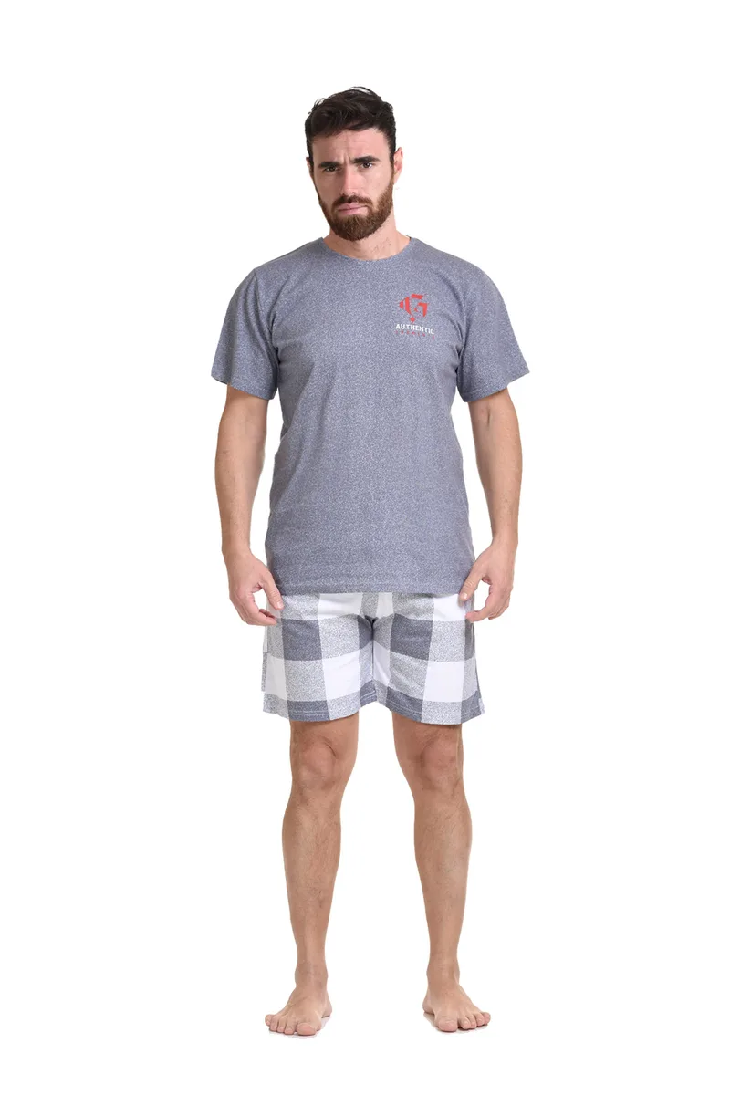 Gazzaz Ανδρική βαμβακερή πυτζάμα "Authentic Garments"-008053