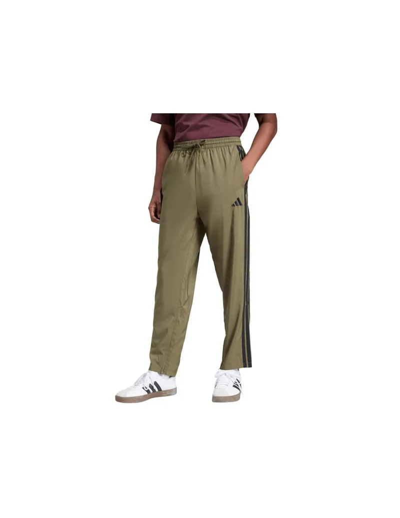 Men's adidas Essentials 3Stripes Stanford Open Hem Pants Olive JE6401