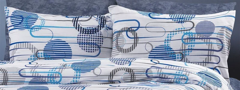 Μαξιλαροθήκη Dimcol Εμπριμέ Διώνη 602 50x70 White-Blue