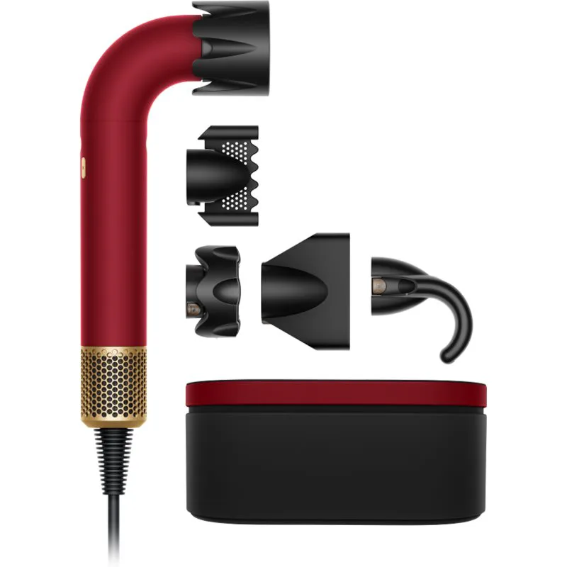 Dyson Supersonic r HD17 T1/T2 Red Velvet/Gold επαγγελματικό πιστολάκι με ιονιστή Straight + Wavy 1 τμχ