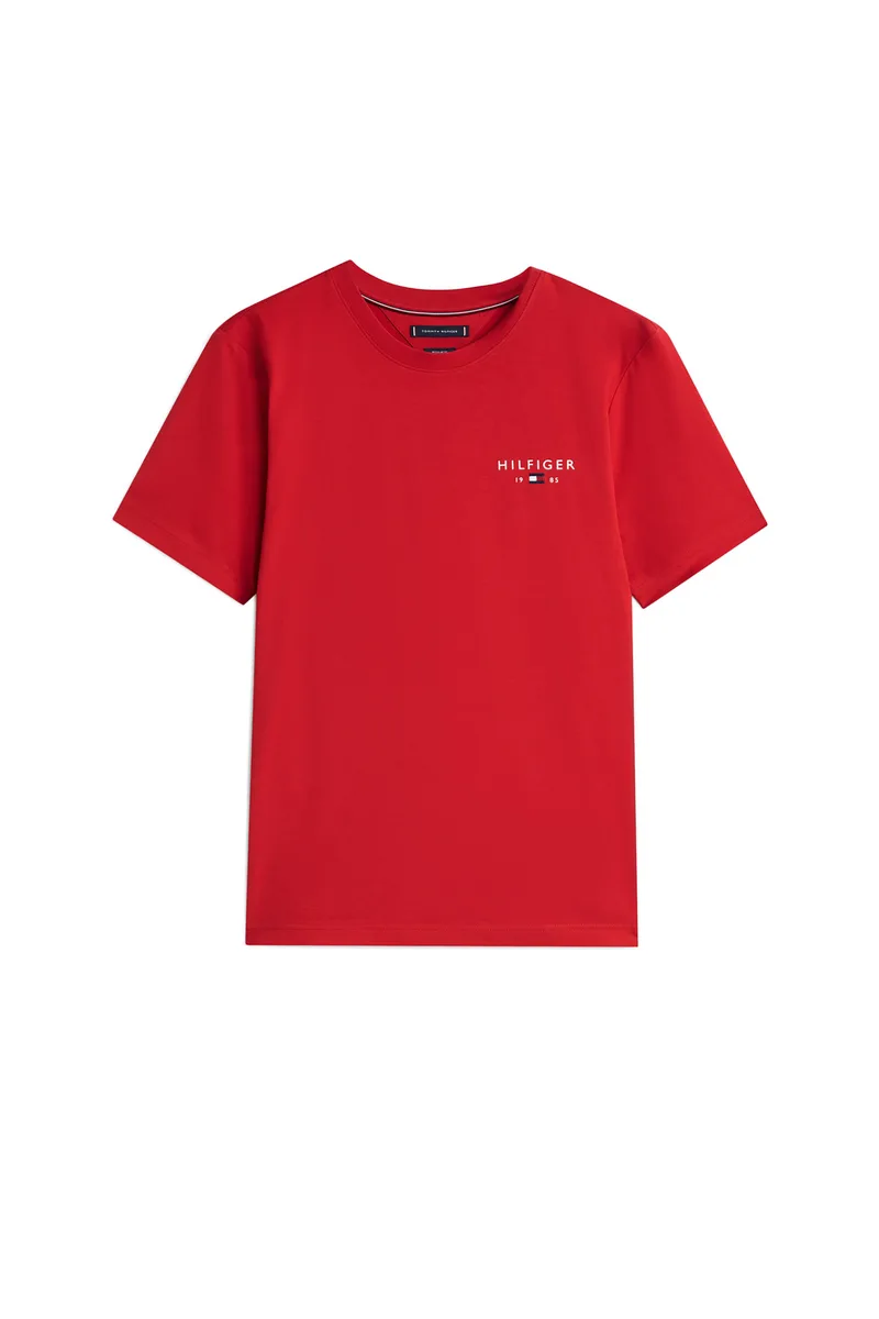 Tommy Hilfiger ανδρικό T-shirt με logo print Regular Fit - MW0MW41456 Κόκκινο