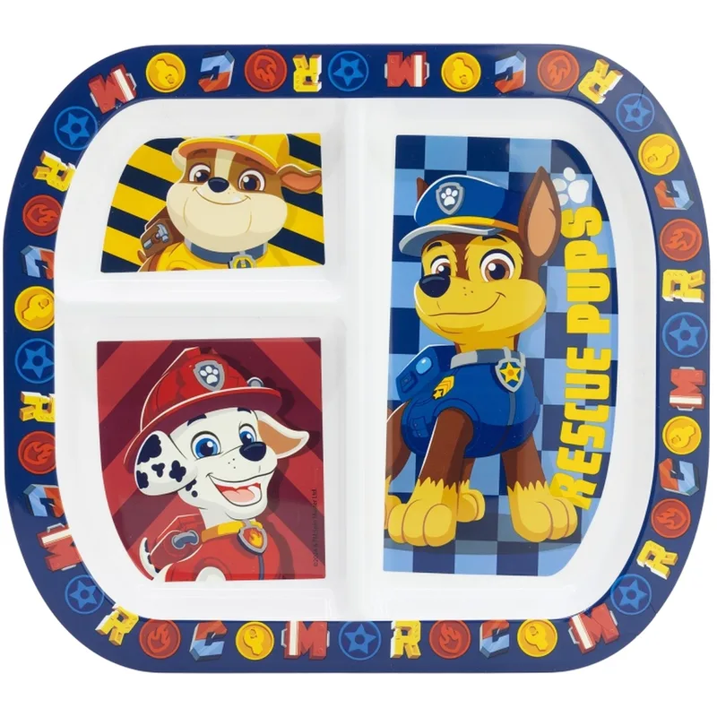 Πιάτο-Δίσκος με Χωρίσματα - PAW PATROL