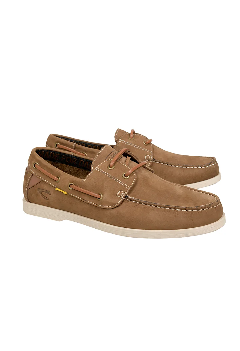 ΑΝΔΡΙΚΑ ΠΑΠΟΥΤΣΙΑ CAMEL ACTIVE ΔΕΡΜΑΤΙΝΑ BOAT SHOES ΚΑΦΕ