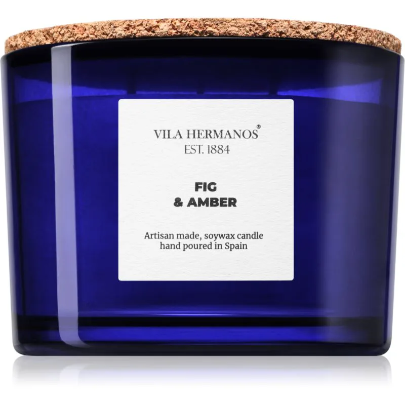 Vila Hermanos Apothecary Cobalt Blue Fig & Amber αρωματικό κερί 350 γρ