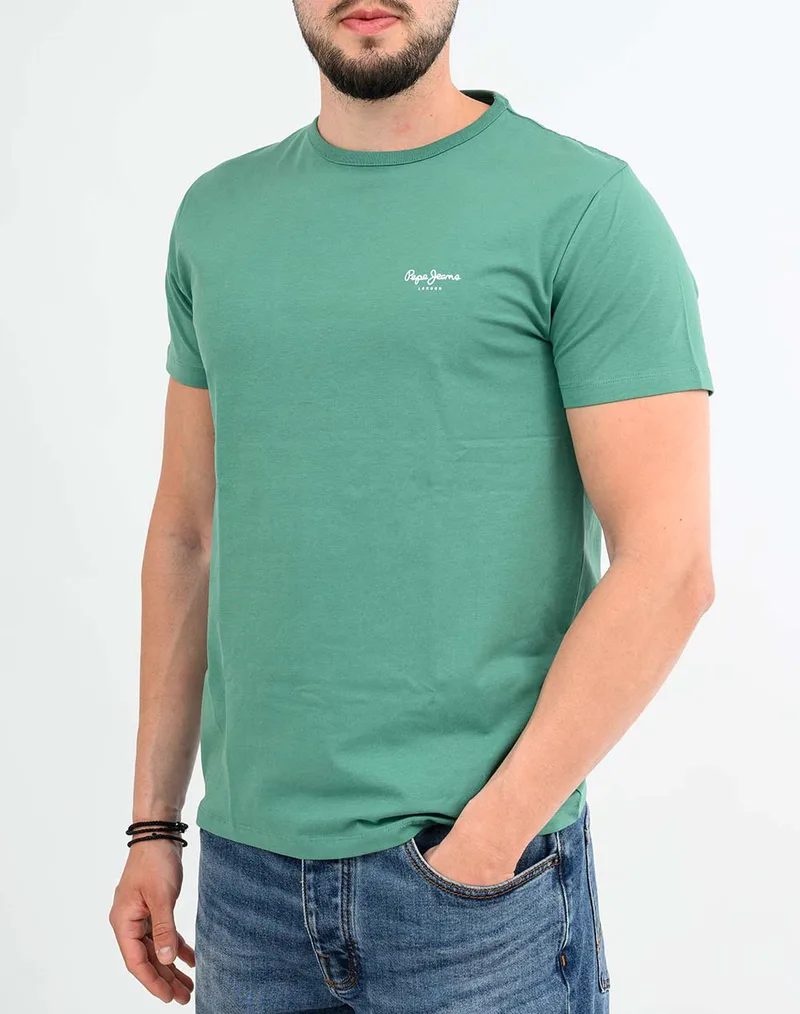 PEPE JEANS ESSENTIALS DROP 1 ORIGINAL BASIC 3N ΜΠΛΟΥΖΑ ΑΝΔΡΙΚΟ PM5010180-671/WOODS GREEN LightGreen