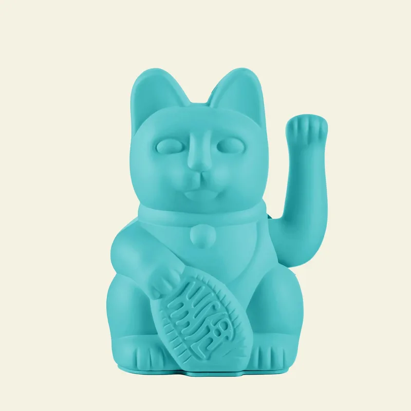 Lucky Cat / Classic / waving cat / turquoise