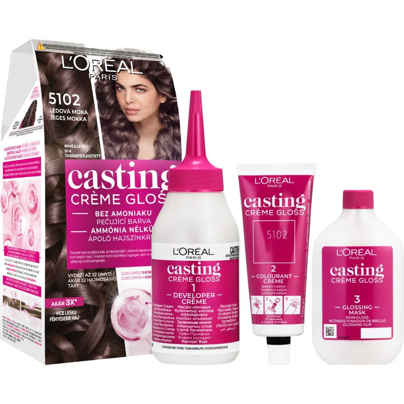 L’Oréal Paris Casting Creme Gloss βαφή μαλλιών απόχρωση 5102 Iced Mocha 1 τμχ