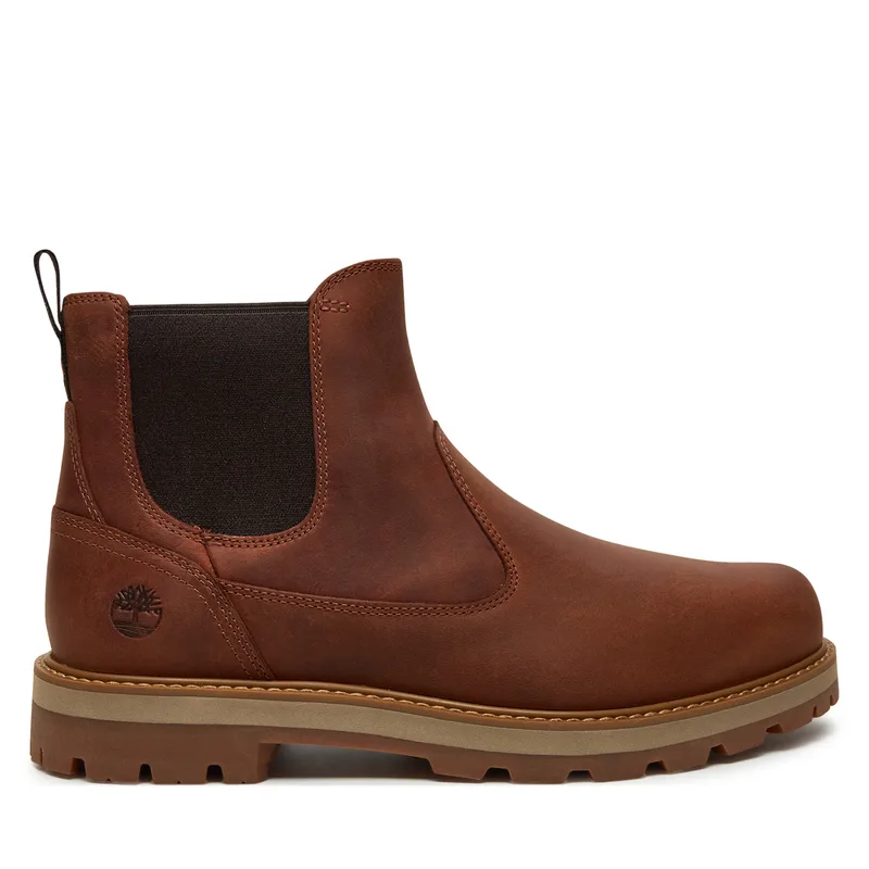 Μποτάκια με λάστιχο Timberland Britton Road Mid Chelsea TB0A6A4WEM61 Καφέ
