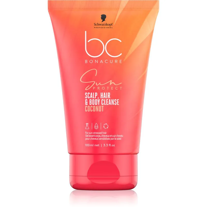 Schwarzkopf Professional BC Bonacure Sun Protect Scalp, Hair & Body Cleanse τζελ για ντους 2 σε 1 100 ml