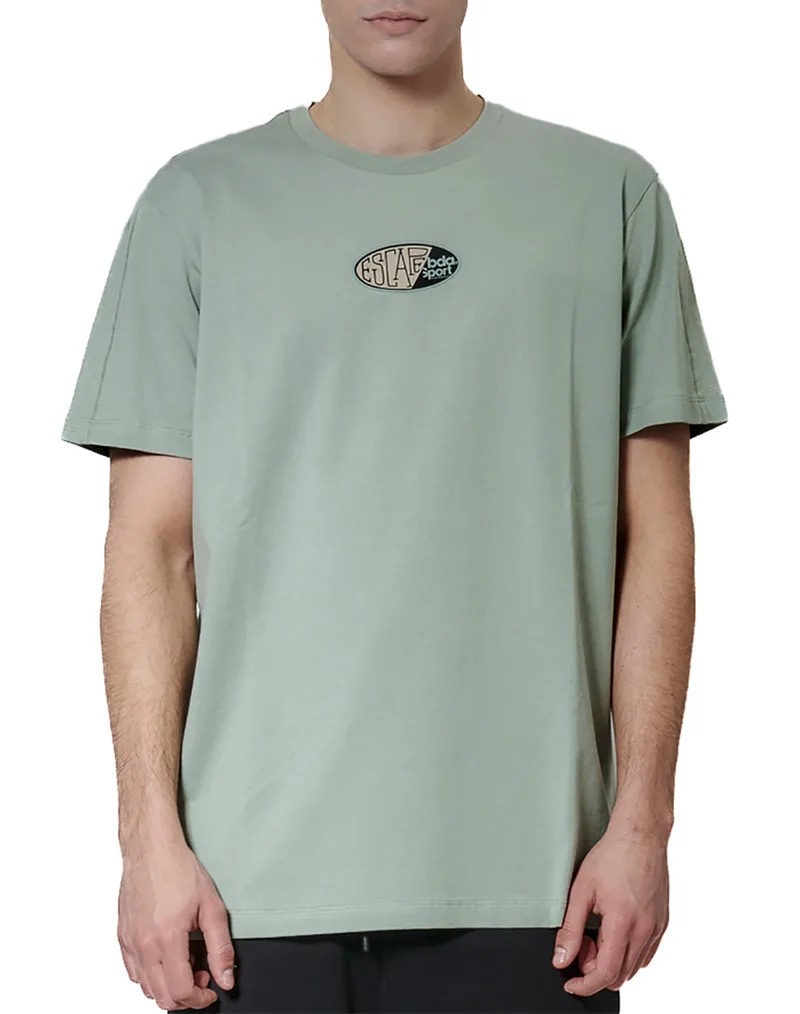 BODY ACTION MEN''S GRAPHIC T-SHIRT 053628-01-PISTACHIO GREEN LightGreen