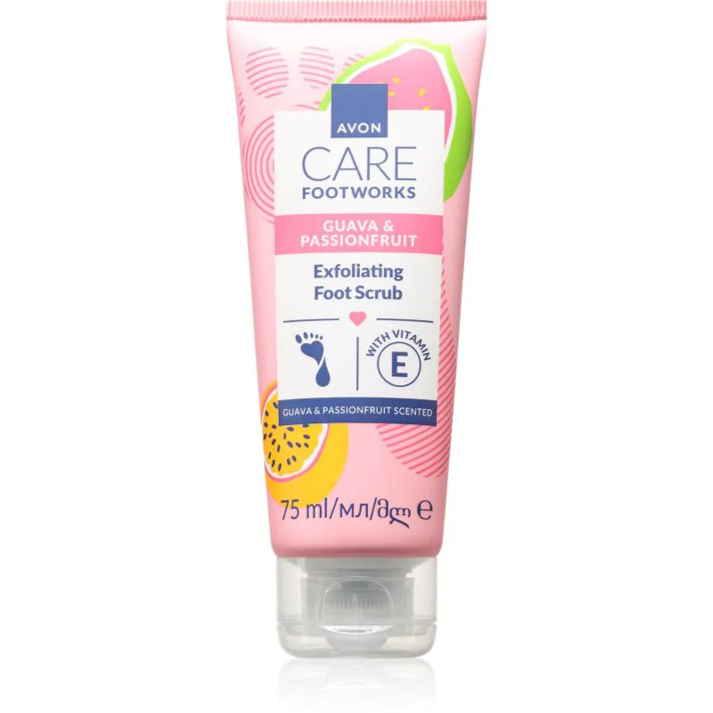 Avon Care Guava & Passionfruit απαλό Scrub Για τα πόδια 75 ml